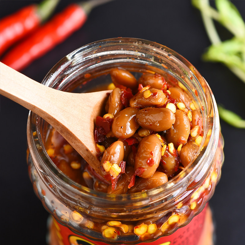 贵州特产老干妈风味水豆豉拌面酱凉拌菜蘸水风味豆豉210g*4瓶包邮