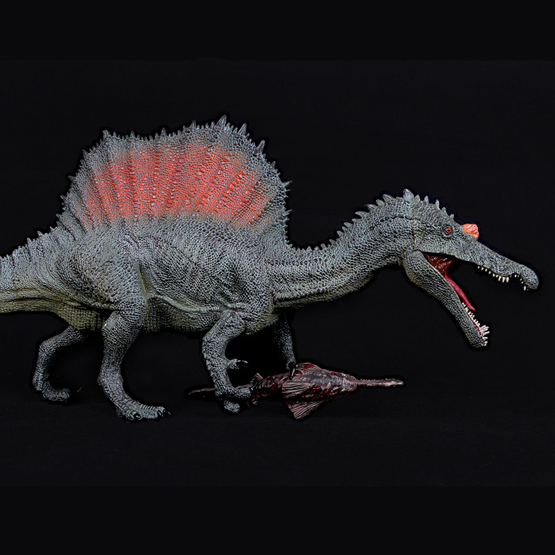 侏罗纪仿真捕鱼棘龙玩具恐龙模型大号棘背龙实心仿真