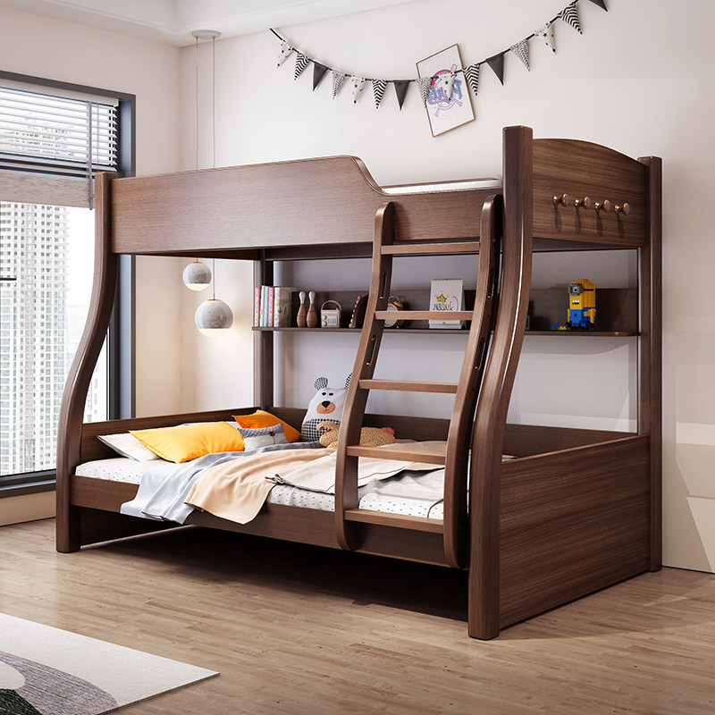 实木上下床大人成年家用高低两层双层床子母床高低