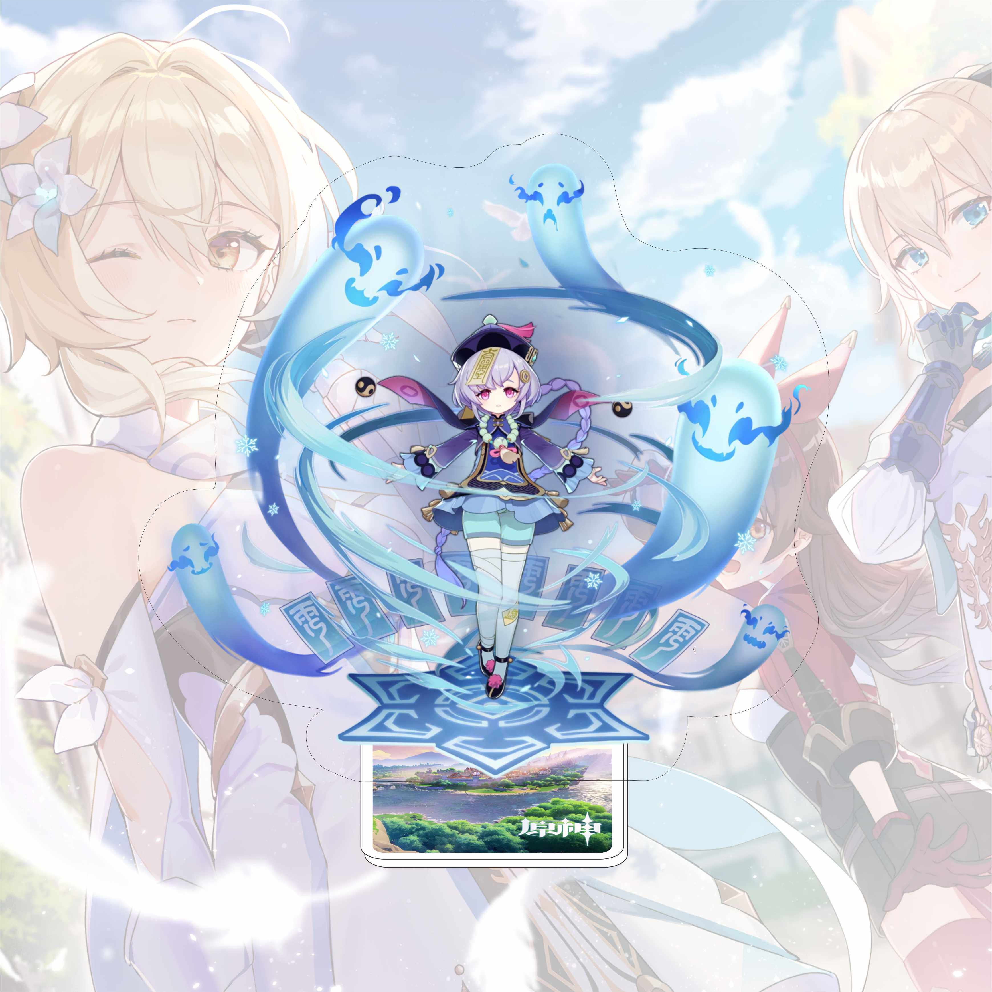 原神亚克亚克力力大立牌旅行者胡桃凯亚钟离丽可摆件