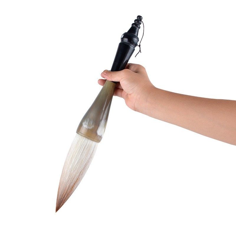 毛笔凤泊亭牛角特大号大斗笔大号狼毫对联大京抓笔毛笔