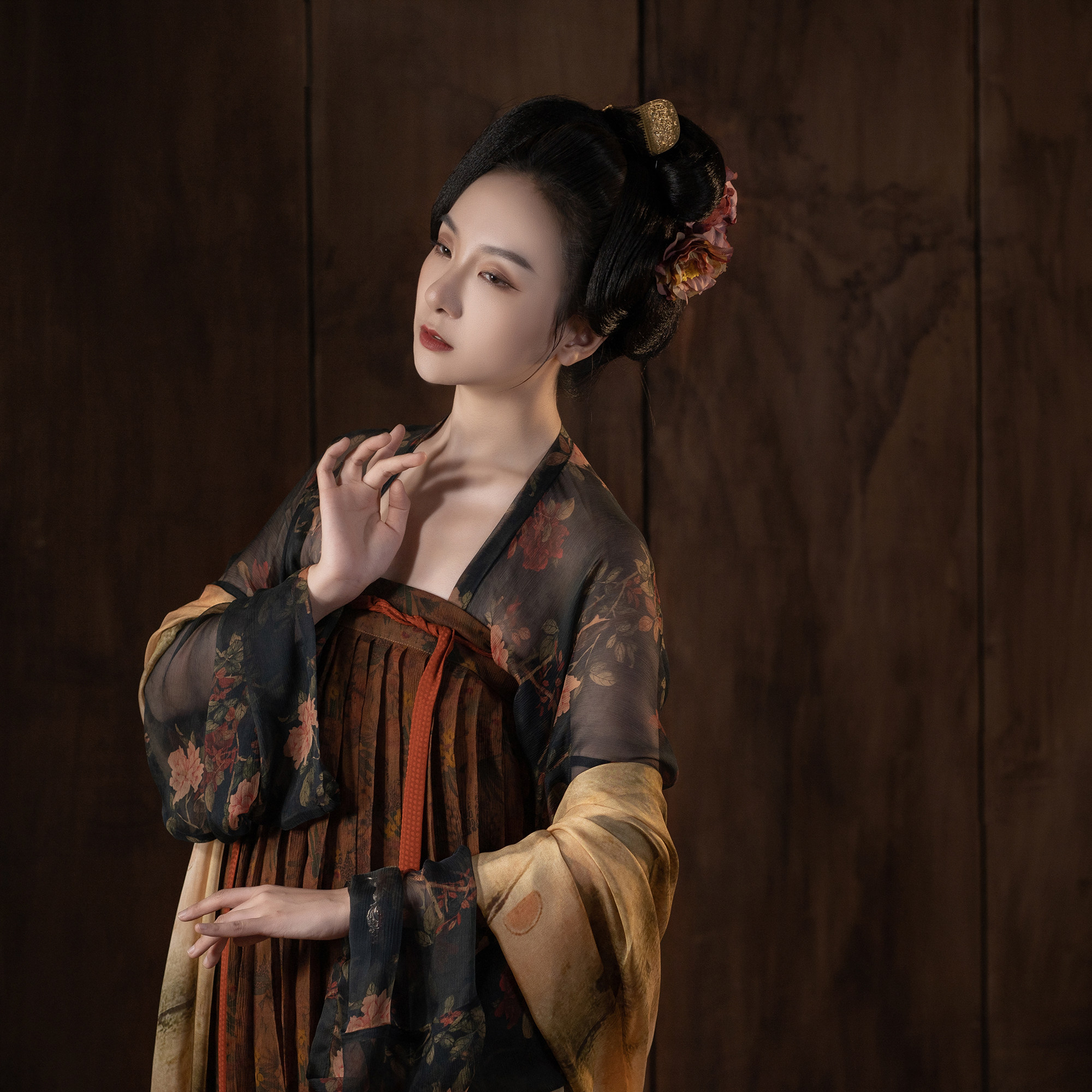 裙真丝香云纱复原汉服 襦一坊 复刻开团中 太平赋 唐齐胸衫