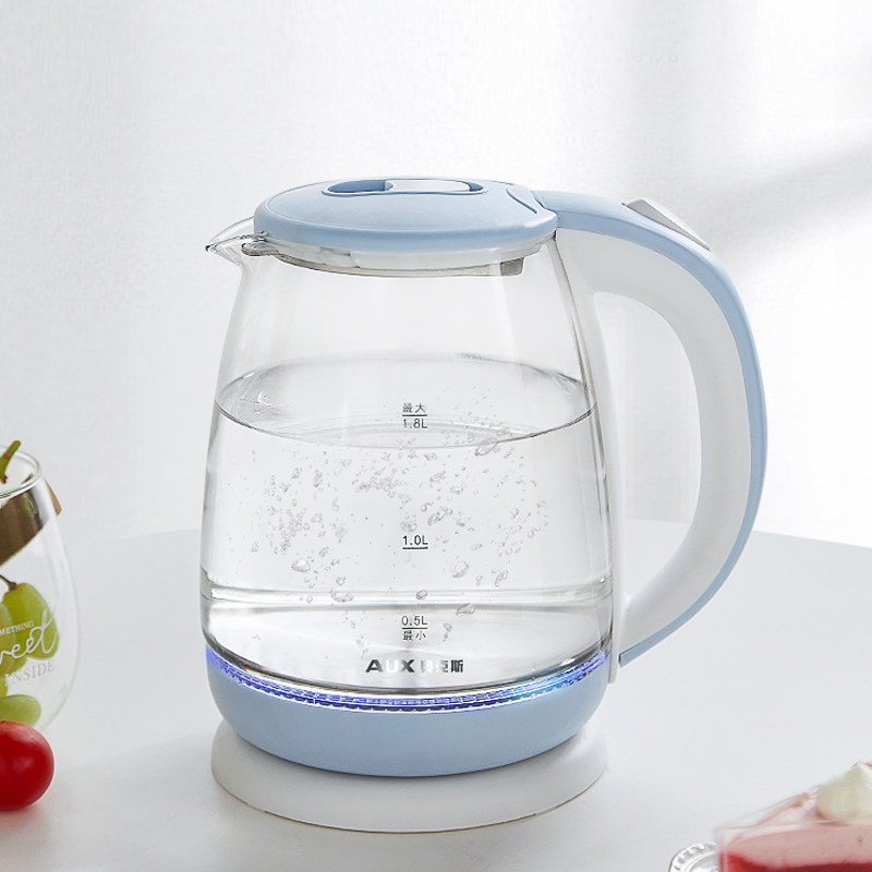 奥克斯玻璃电热烧水壶家用全自动养生透明煮水器随手泡茶专用快壶