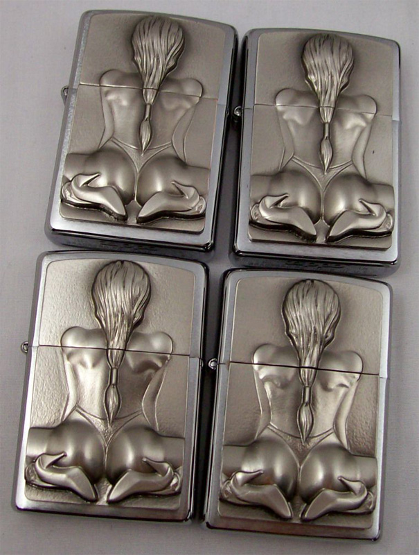 正版美国zippo打火机辫子美女防风女孩欧版性感zippo
