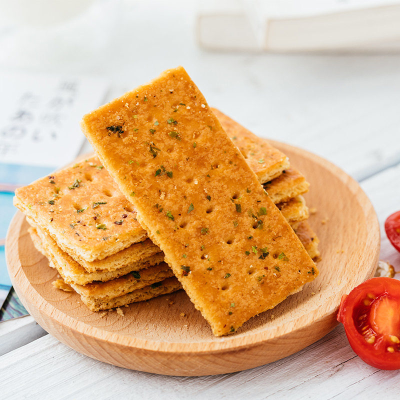 饼干半球纳豆海苔味苏打2200g整箱批发早餐代餐酥性饼干