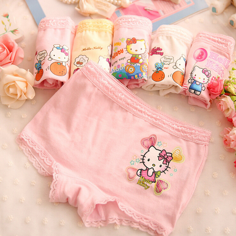 儿童内裤女童纯棉平角裤宝宝三角裤小女孩中大童短裤1-3-12岁a类