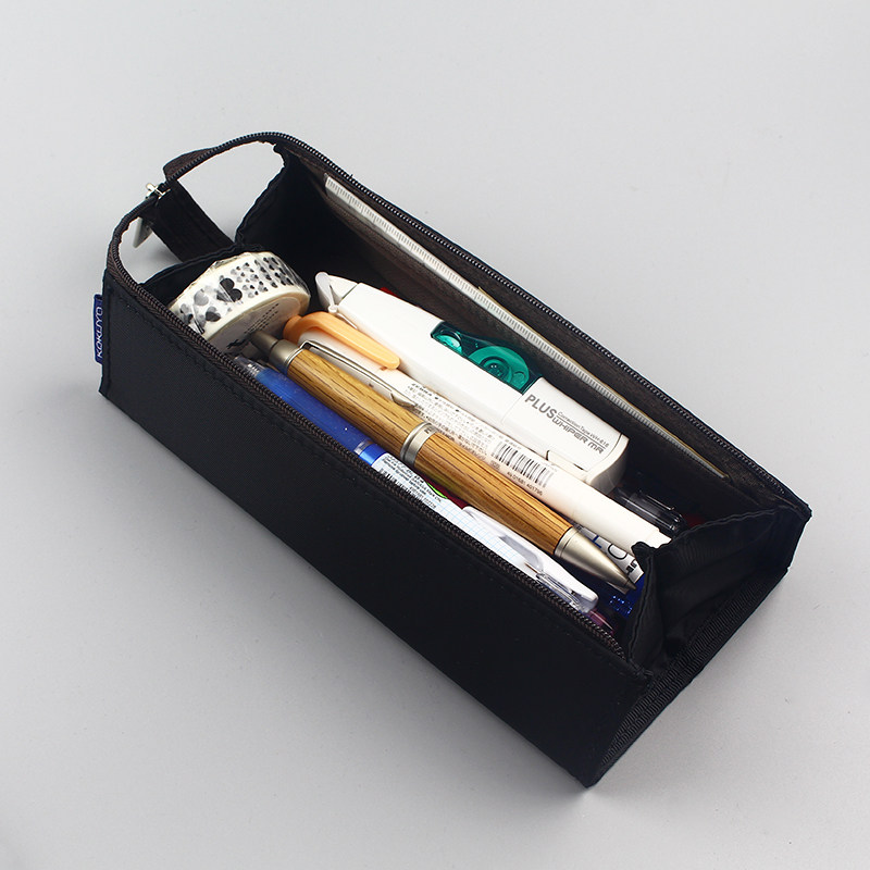 笔袋包邮日本日本国国誉kokuyo方形开式扩展提手笔袋