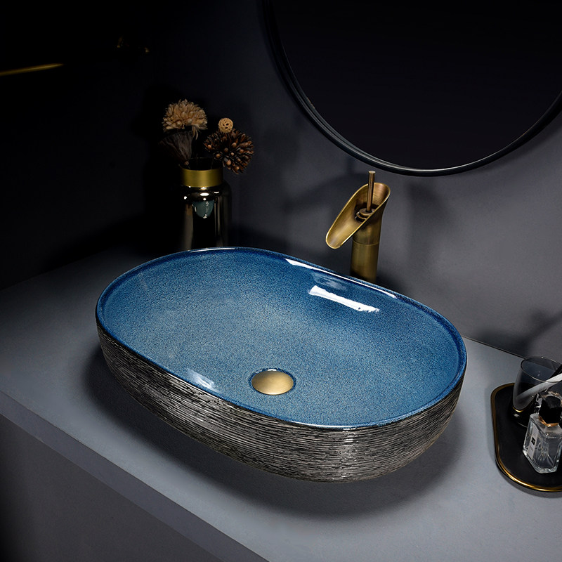 艺术洗脸盆面盆单面盆复古阳台陶瓷卫生间台上盆
