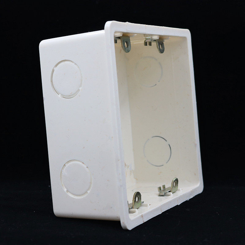 120底盒暗盒明盒120120型开关插座暗盒通用大号 方形面板明装底盒