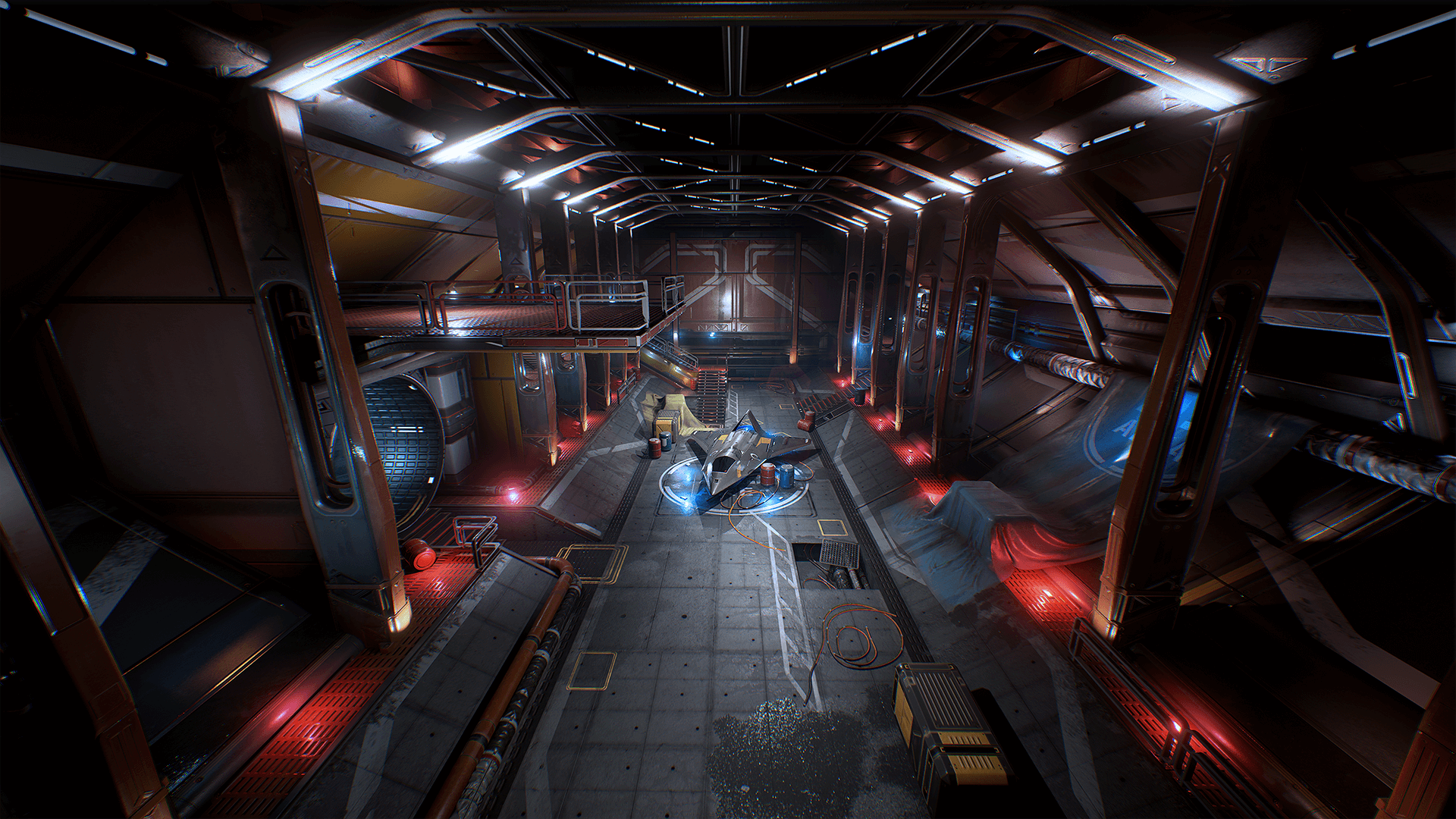 ue4虚幻scifikitbashlevelbuilder太空基地管道内部设计素材