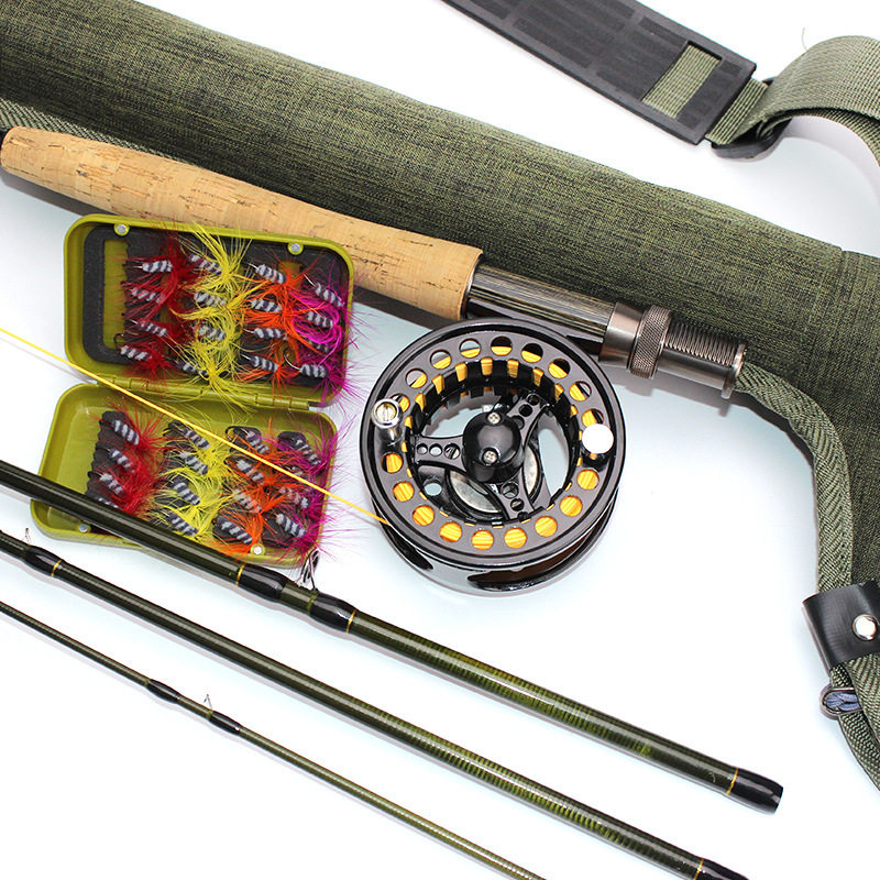 飞钓钓竿溪流组合包组合线饵毛钩竿插竿4节高碳路亚竿