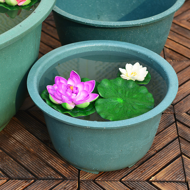花盆睡莲盆缸塑料水培加厚树脂养鱼家用庭院花盆
