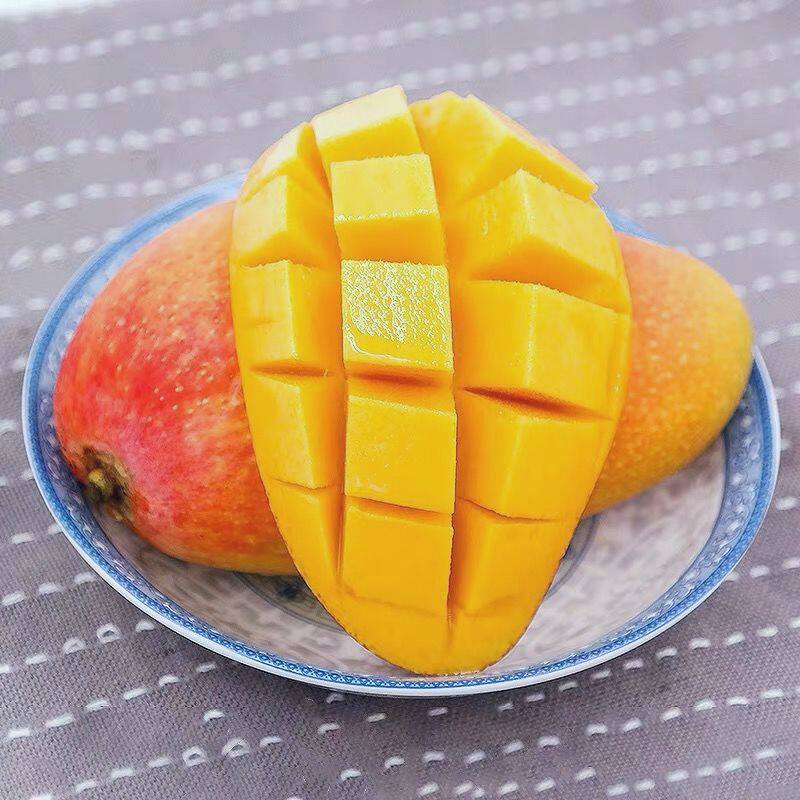 海南超甜箱包果整孕妇芒果红皮好吃红金龙贵妃芒果