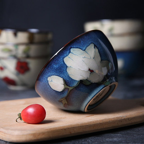 Yuquan Household Ceramic Dinner Bowl Tableware Rice Bowl Single Dish Soup Plate Instant Noodles Bowl Rice Bowl Korean Hand Painted Yuquan Household Ceramic Dinner Bowl Tableware Rice Bowl Single Dish Soup Plate Instant Noodles Bowl Rice Bowl Korean Hand Painted