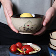 Yuquan Household Ceramic Dinner Bowl Tableware Rice Bowl Single Dish Soup Plate Instant Noodles Bowl Rice Bowl Korean Hand Painted Yuquan Household Ceramic Dinner Bowl Tableware Rice Bowl Single Dish Soup Plate Instant Noodles Bowl Rice Bowl Korean Hand Painted
