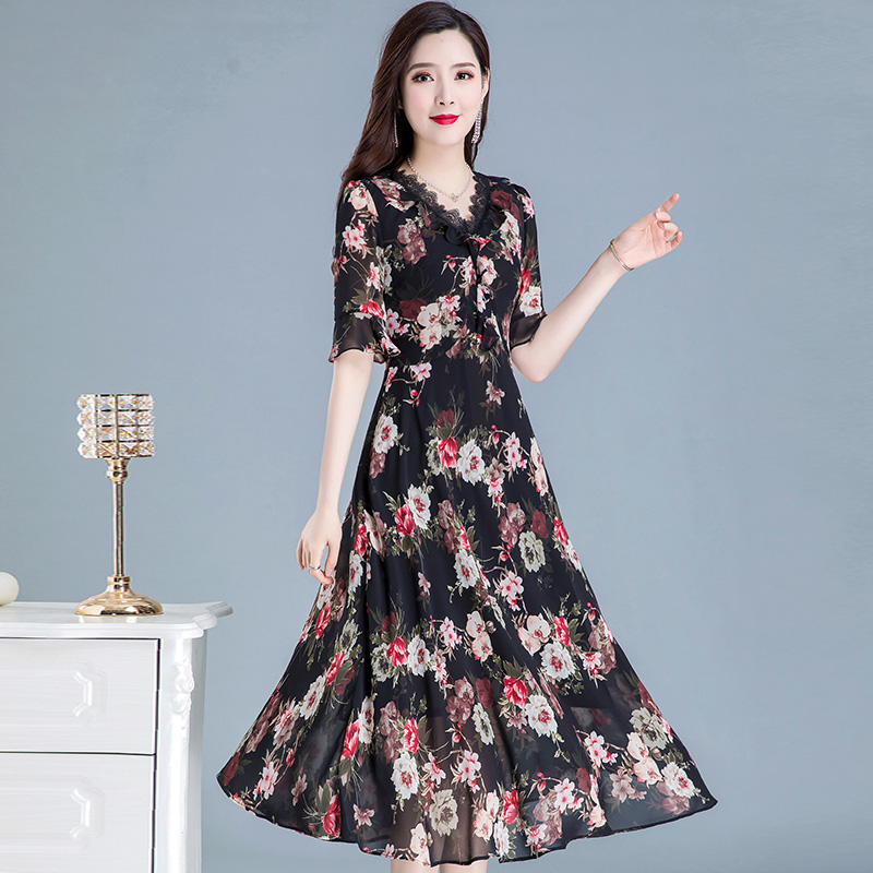 大码声雨竹女装清仓折扣真丝连衣裙夏季2021新款连衣裙