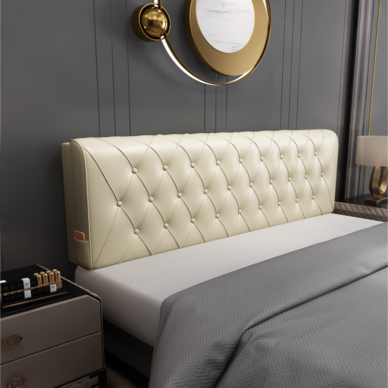 床头包软包现代简约靠背榻榻米双人床皮艺套海绵枕自定制床头靠垫