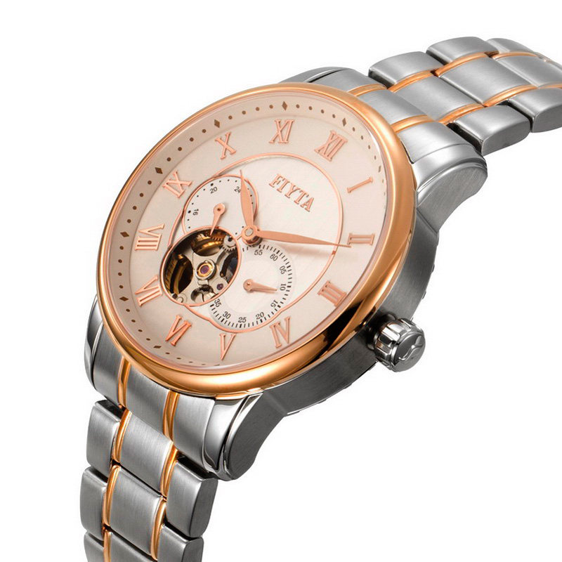 飞亚达fiyta手表摄影师系列系列机机械表白钢带ga8170twt国产腕表