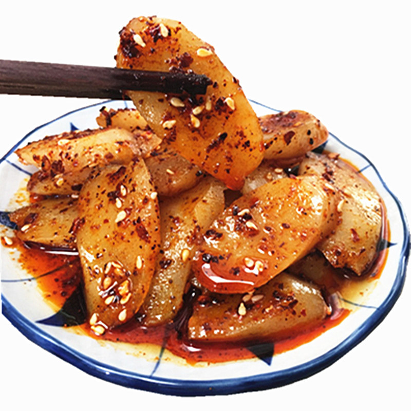 8袋萌小柒擀面皮呱呱手撕面筋真空袋装陕西冲泡方便面