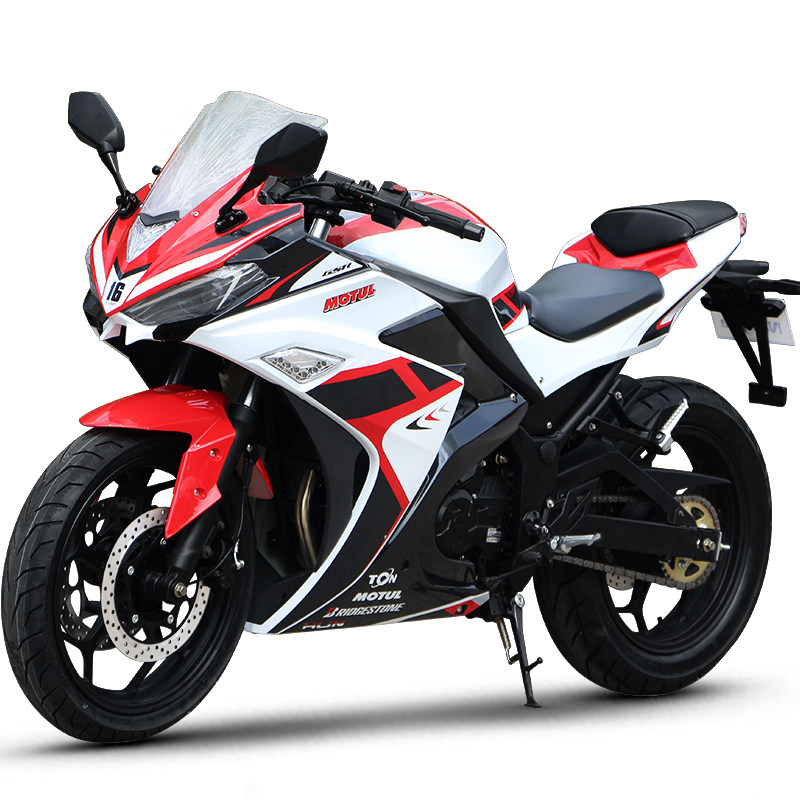 v6电喷摩托车整车地平线跑车r3上牌双缸水冷摩托车整车