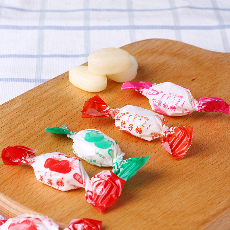 东北老式水果糖怀旧传统硬糖喜糖零食糖块混合糖果