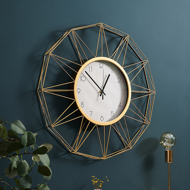 北欧墙壁挂墙创意个性钟个性金属欧风挂表钟表挂钟