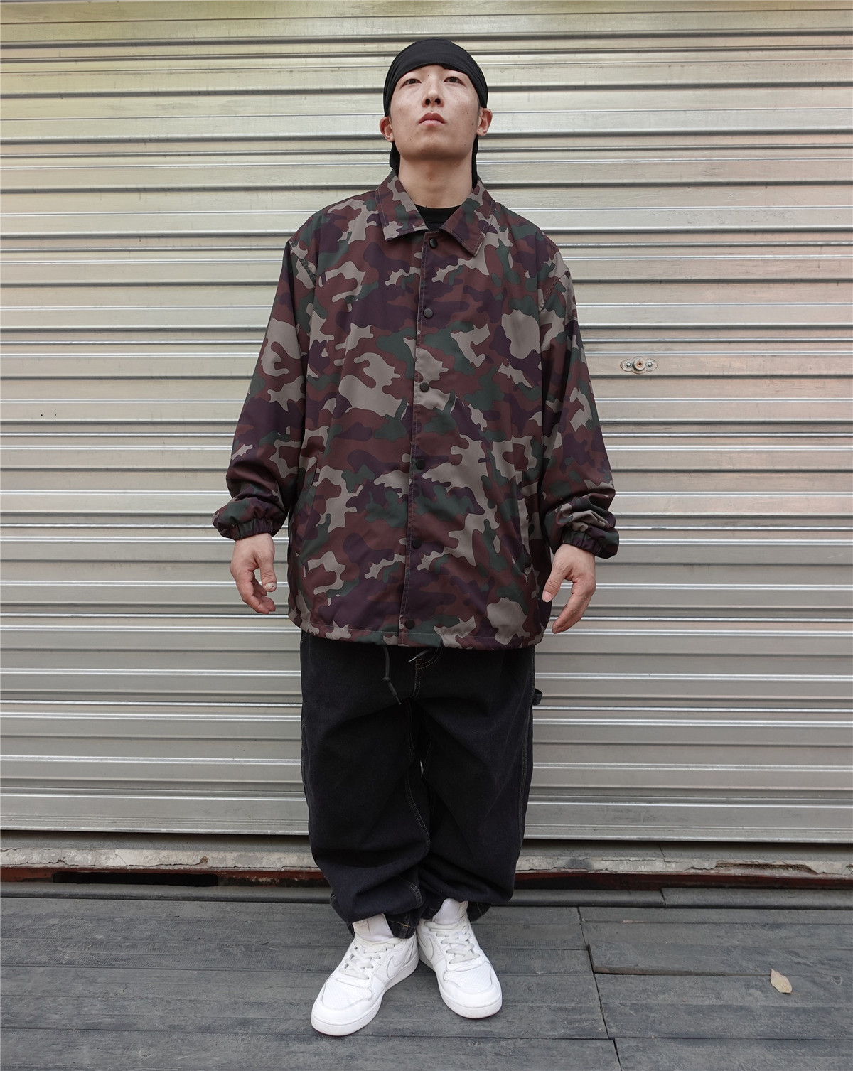 布吉商店oldschool教练夹克西海岸滑板街舞嘻哈说唱夹克