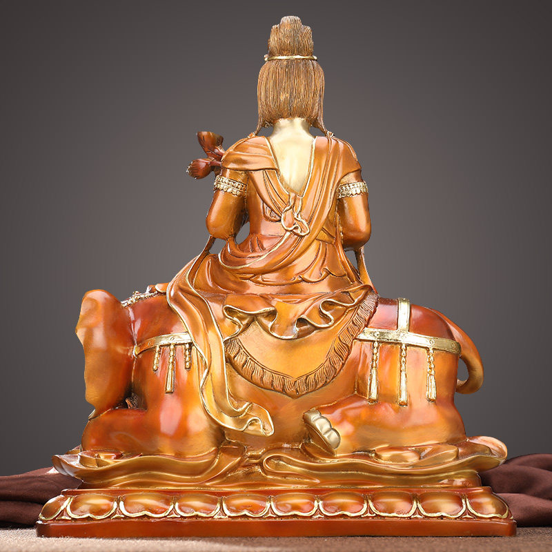 纯铜普贤菩萨佛像摆件如意大象普贤寺庙佛堂家用客厅神像供奉平安