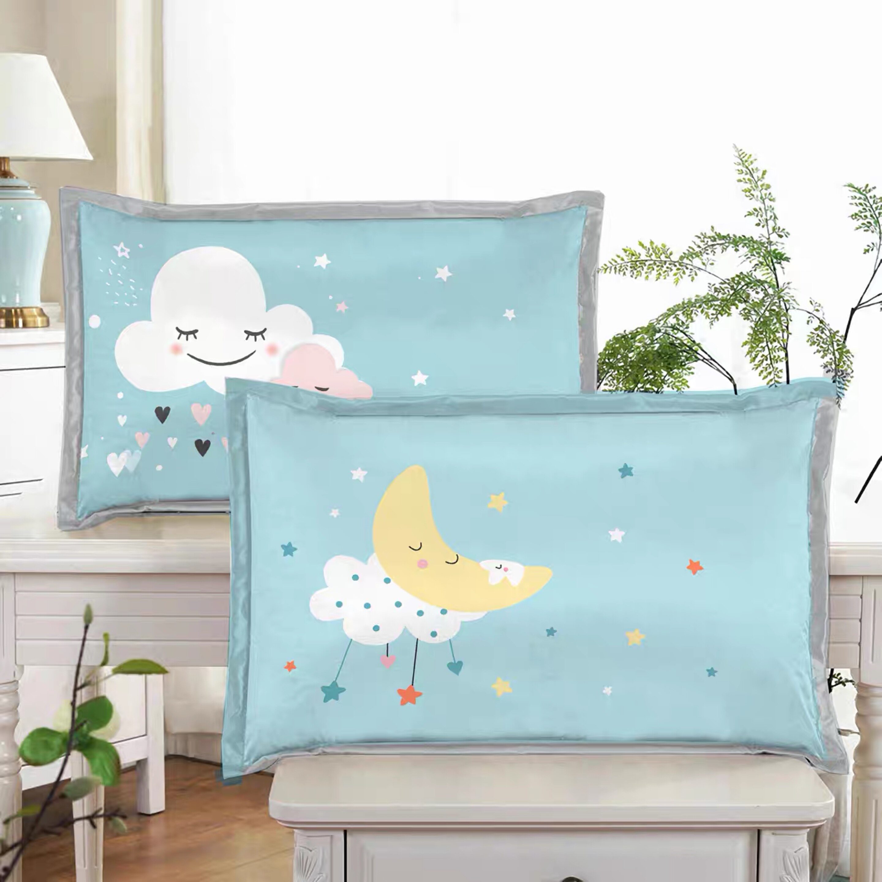 枕套2只装夏季冰丝夏天凉爽凉席枕芯成人枕藤枕套