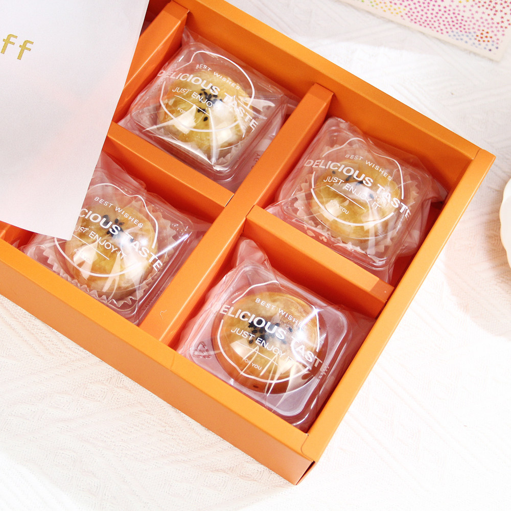 2022蛋黄酥包装盒礼盒手提袋6粒8粒手绘定制高档创意中秋节空盒子