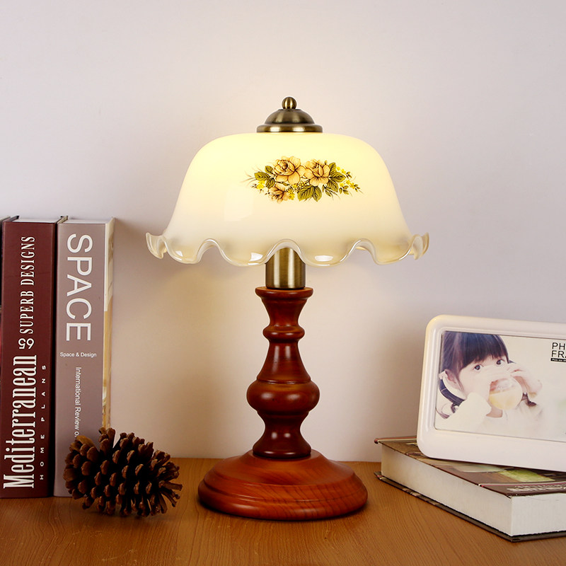 美式古典客厅台灯卧室床头头灯欧式民国复古装饰台灯