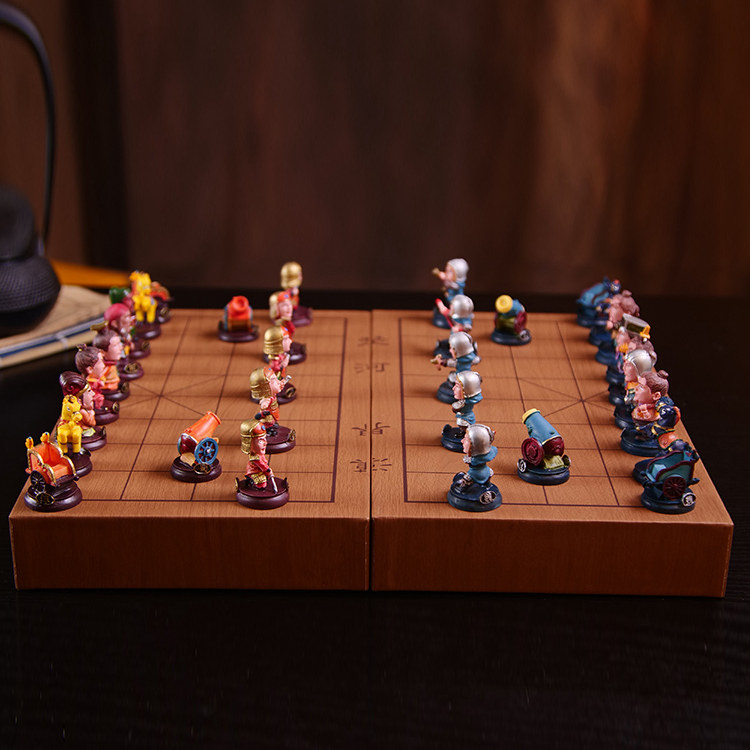 中国国风特色礼物三国象棋套装脸谱人物棋子中国象棋
