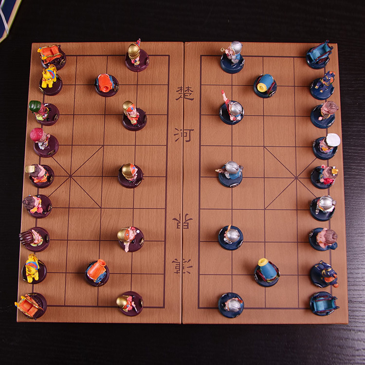 中国国风特色礼物三国象棋套装脸谱人物棋子中国象棋