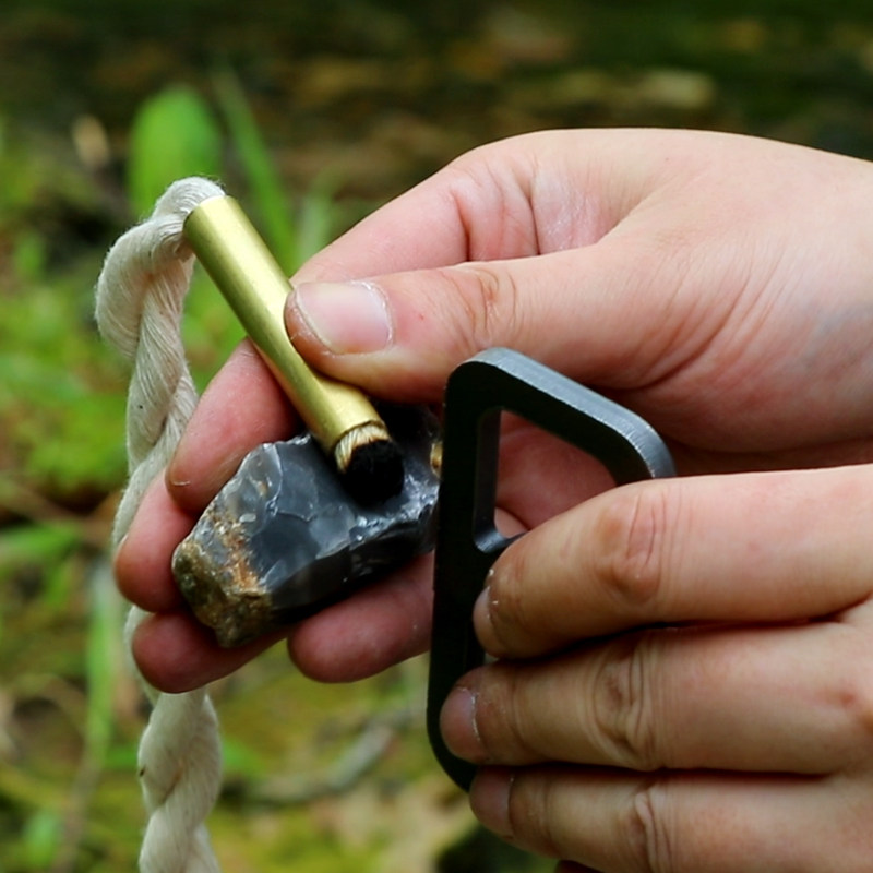 取火bushcraft户外野营原始求生燧石火镰套装打火石其他