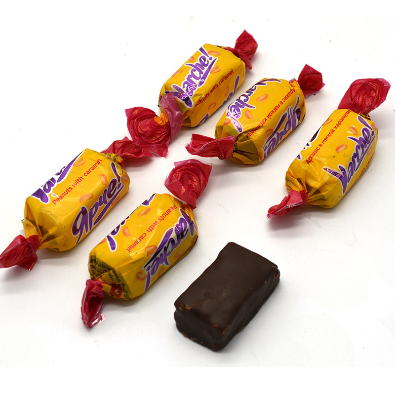 包邮俄罗斯进口巧克力花生夹心士力架一份500克传统糖果