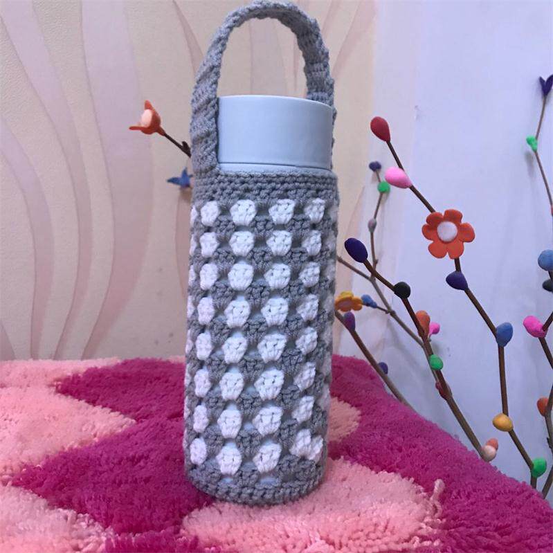 高端定制手工钩织毛线编织水杯隔热防滑烫手杯套