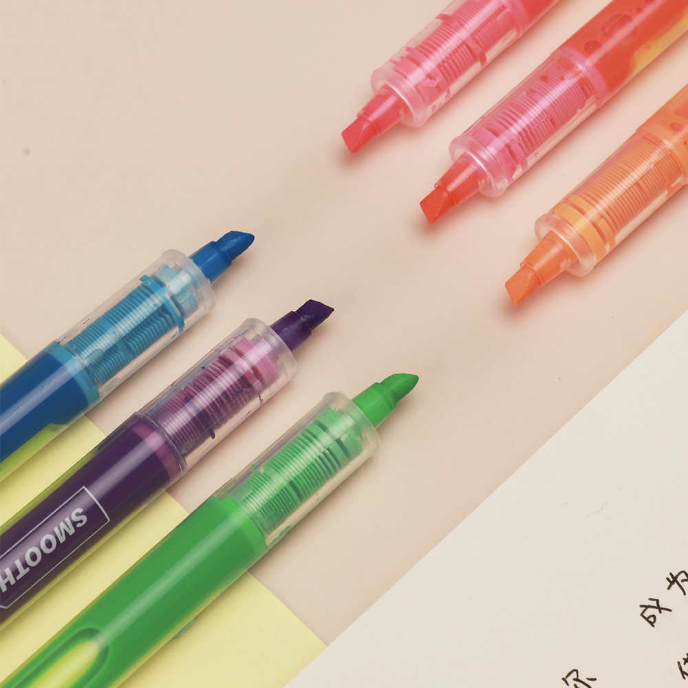 柯林colnk502直液双头荧光笔标记专用时尚学生记号荧光笔