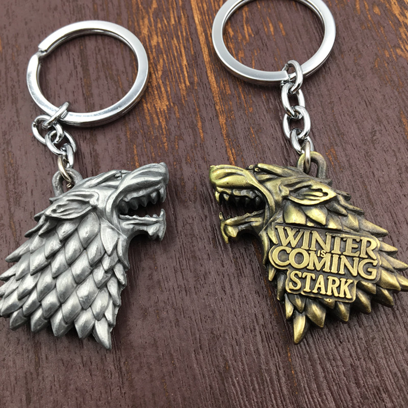 权力力的游戏史塔克housestark家族徽章冰原狼标志钥匙扣