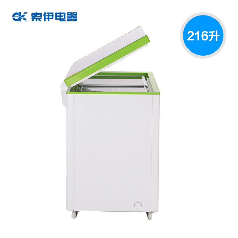 soyea/索伊 bc/bd-216家用冷柜冷冻速冻单温卧式冰箱节能中小冰柜