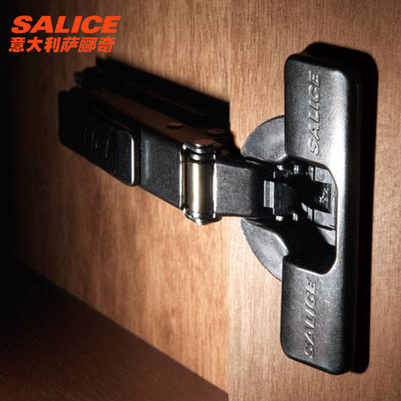 salice萨郦一字薄门铰链阻尼缓冲静音橱柜钛金铰链