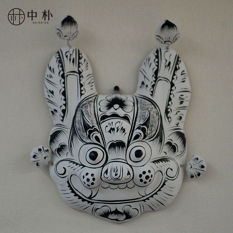 泥塑中朴凤翔挂虎传统彩绘手工手工制制作民间泥人