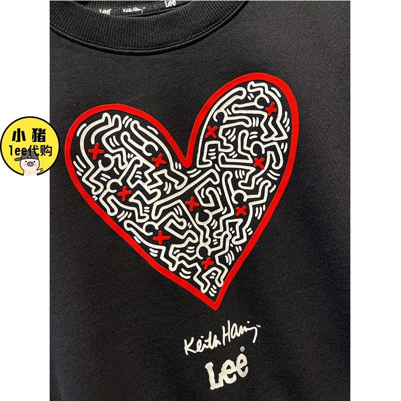 lee短款keithharing美式休闲卫衣lwt001291cuh00f-k11000卫衣