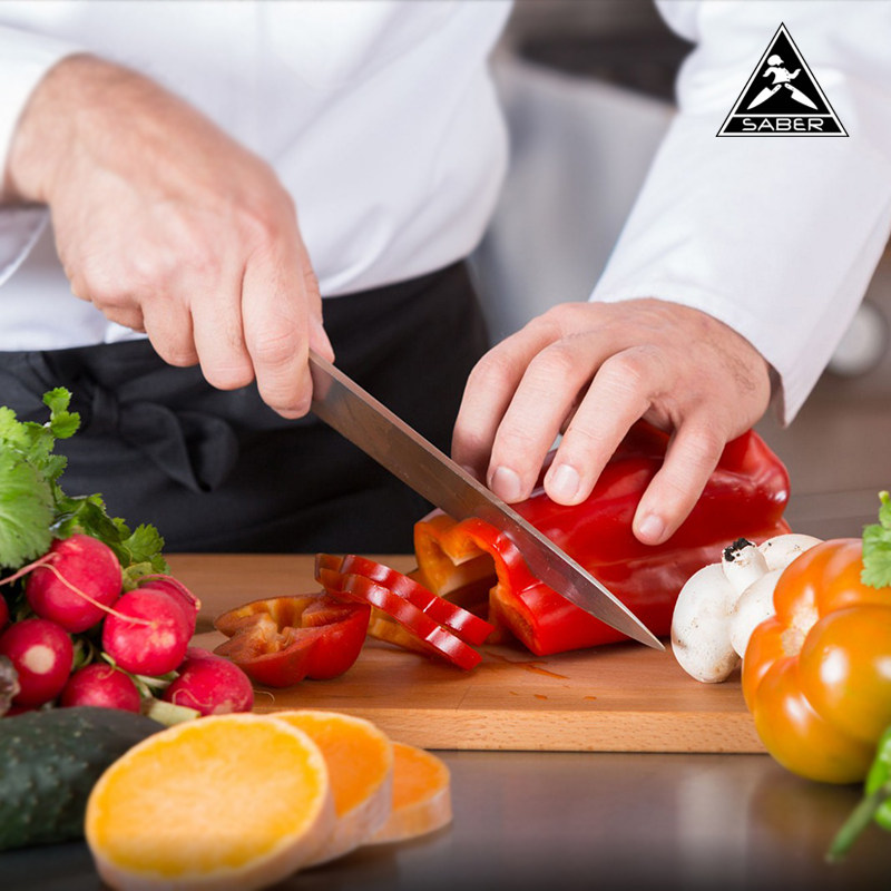 美国saber主厨刀锋利厨师专用刀具料理刀厨房切片刀家用切菜刀
