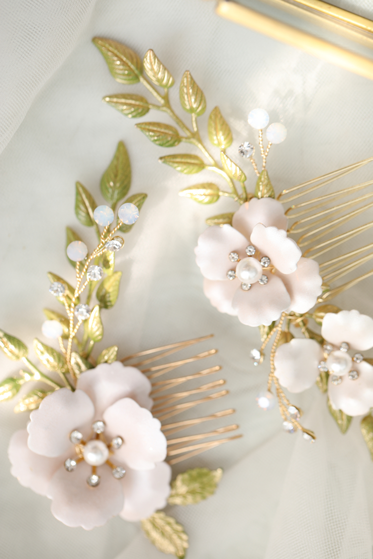 头饰清新森系花朵新娘唯美仙女范儿摄影跟妆发饰