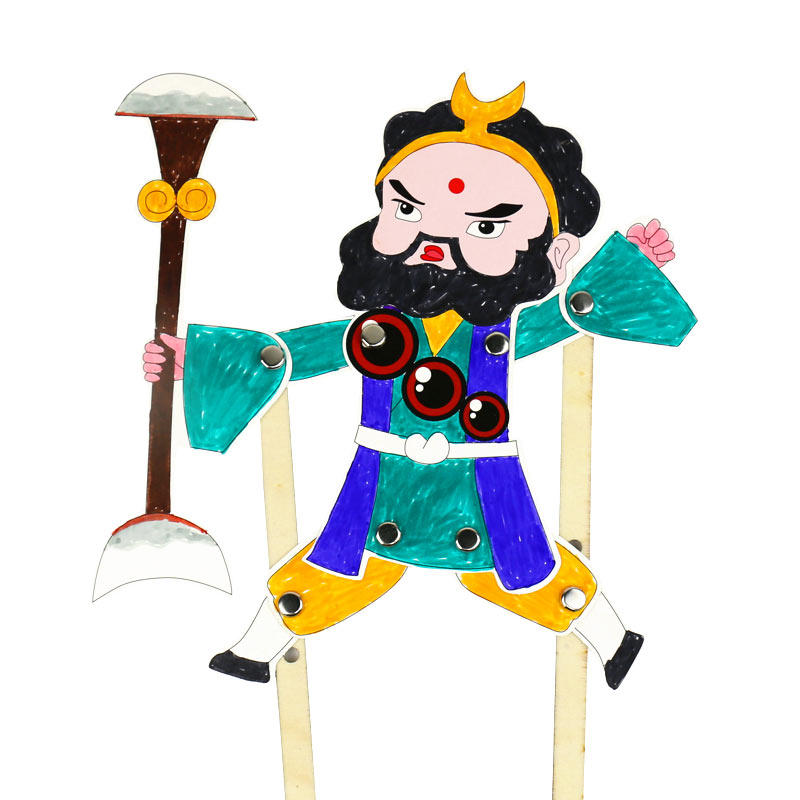 手工假期西游记玩具人物皮影戏道具幼儿园儿童益智手工创意粘贴类