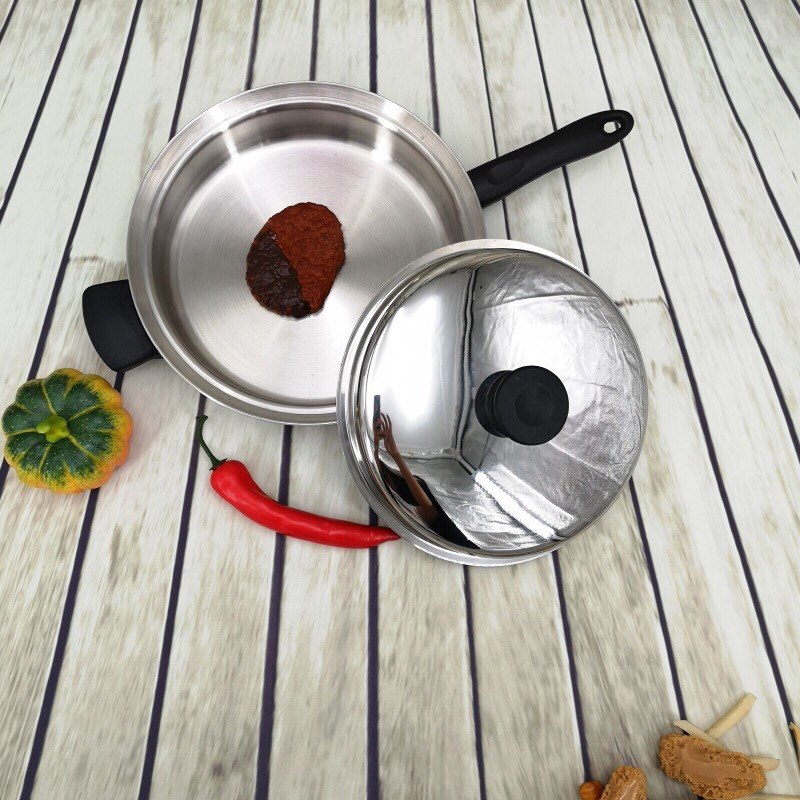 皇室安利皇后煎锅七层平底锅不锈钢炒锅涂层不粘锅28cm煎锅