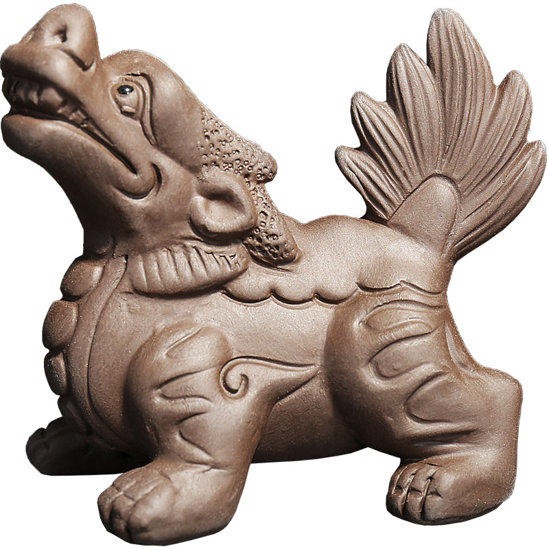 紫砂龙生九子镇宅辟招财囚牛茶桌上的茶宠摆件茶贝茶宠摆件