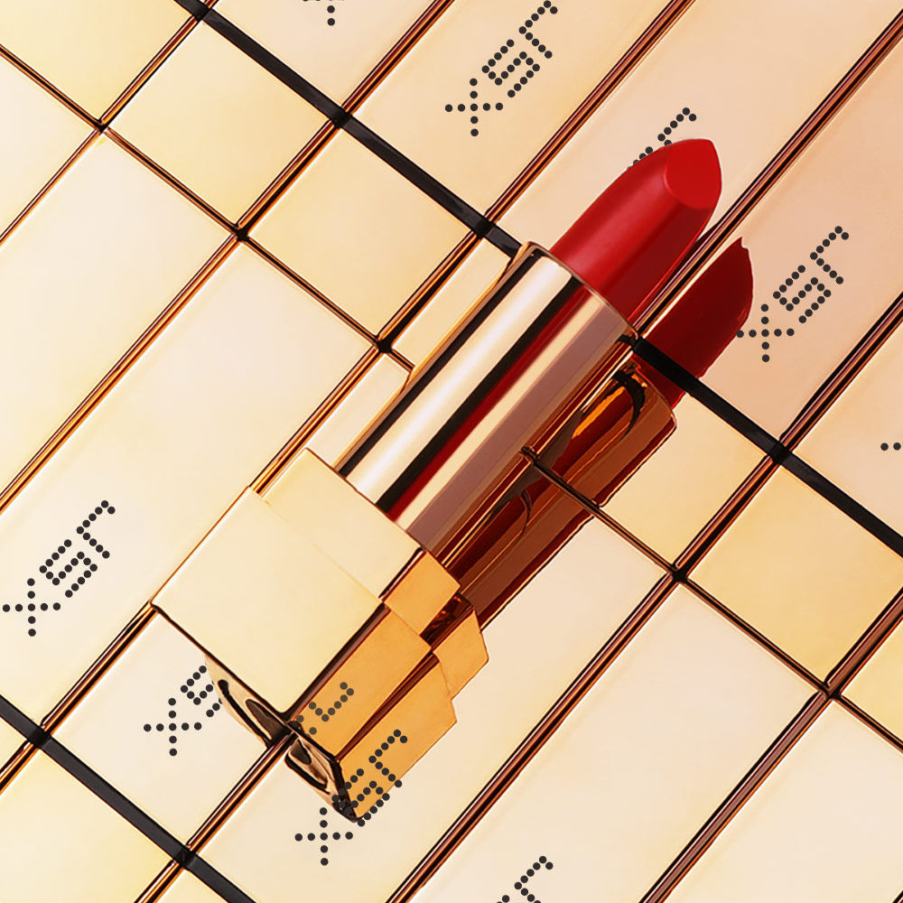 jsx口红方管正红色小金条复古 莹泽纯魅以爱为妆限定版持久滋润