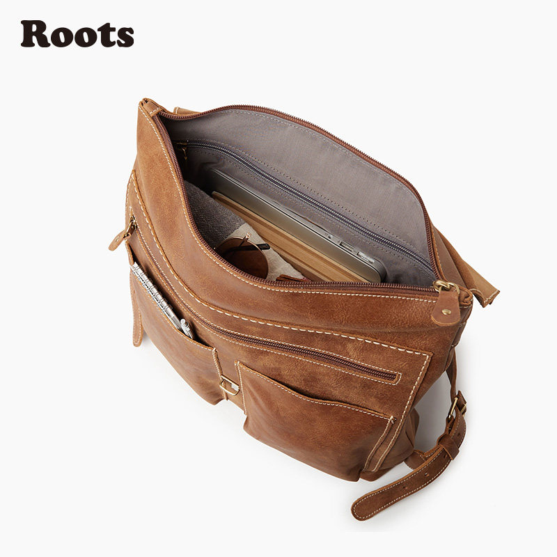roots加拿大2021秋冬新款手工真皮raiders背包双肩包双肩背包