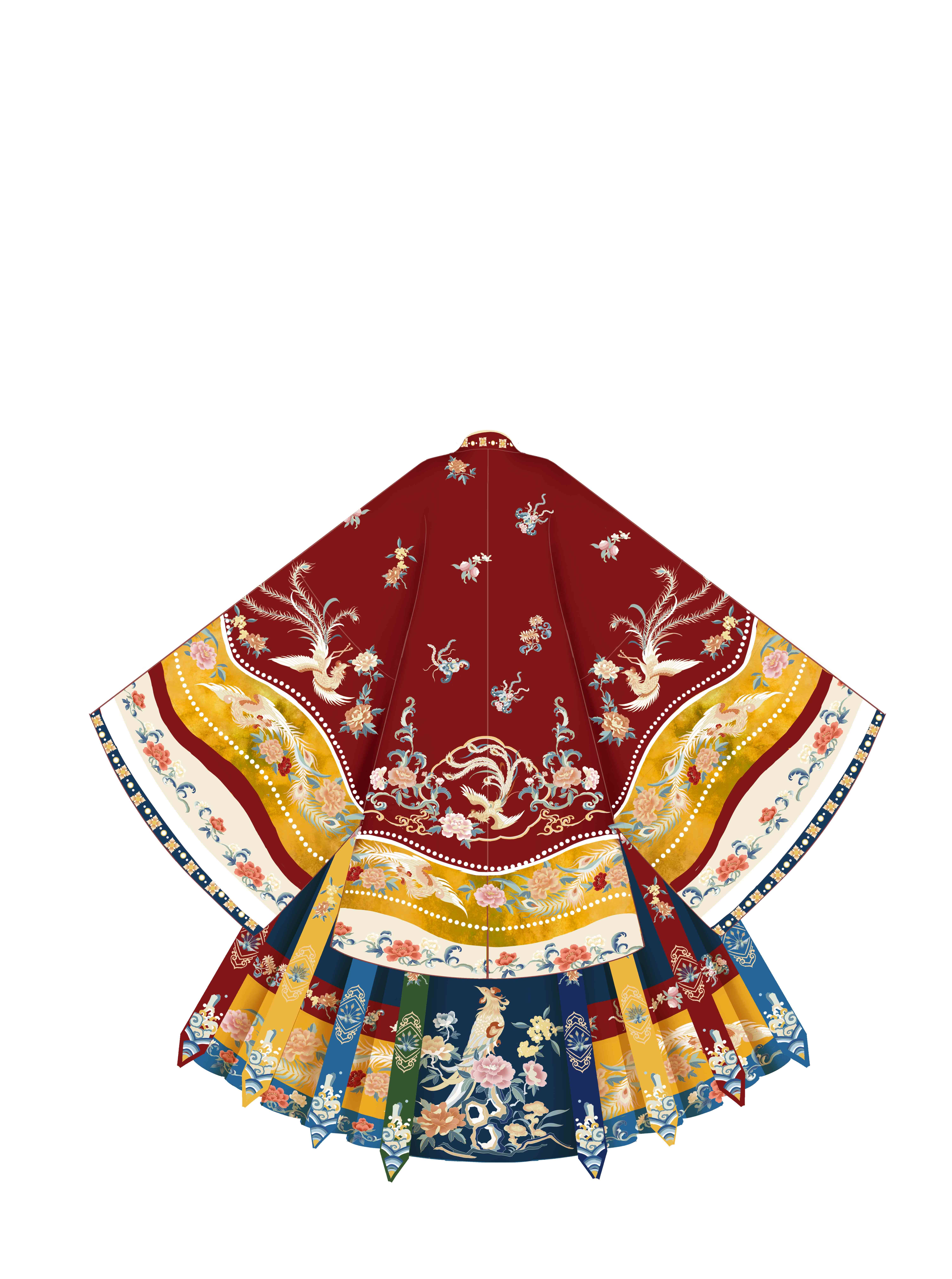 汉司凰鸣京华重工刺绣立领长袄配马面裙中式古风套装